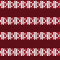 red and white vertical triangle striped knitting pattern background