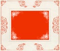 Red and white vintage banner background Royalty Free Stock Photo