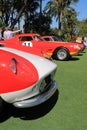 Red and white vintage ferrari front side detail 04 Royalty Free Stock Photo