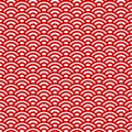 Red and white waves, japanese pattern