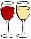 Red and white wine