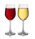 red and white wine glass Royalty Free Stock Photo