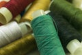 Bobbin of colored threads