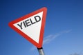 Red and White Yield Sign Royalty Free Stock Photo