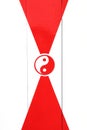 Red and white Yin Yang sign Royalty Free Stock Photo