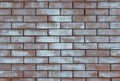 Red whitened weathered old brick wall background Royalty Free Stock Photo