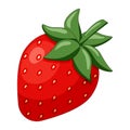 Red whole strawberry vector illustration