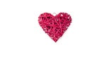 Red wicker heart