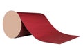 Red wide roll of rubber reinforced tape, for joining the joints of roofing materials, when mounting the roof