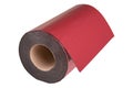 Red wide sealant roll, for joints, rubber reinforced material, on a white background