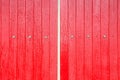 Red window brown wood wall. Royalty Free Stock Photo