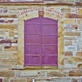 Red window, old house detail Royalty Free Stock Photo