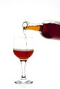 Red wine being poured Royalty Free Stock Photo