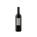 Red wine bottle with blank label isolated on white background Royalty Free Stock Photo