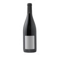 Red wine bottle with blank label isolated on white background Royalty Free Stock Photo