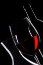 Red wine. Bottle, glass and decanter Royalty Free Stock Photo