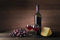 Red Wine bottle and glasses Royalty Free Stock Photo