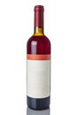 Red wine bottle isolated over white background Royalty Free Stock Photo