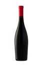 Red wine bottle isolated on white background, no label Royalty Free Stock Photo