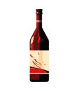 Red wine bottle label design Royalty Free Stock Photo