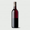 red wine bottle no label isolated over white background Royalty Free Stock Photo