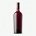 red wine bottle no label isolated over white background Royalty Free Stock Photo