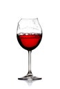 Red wine in broken glass Royalty Free Stock Photo