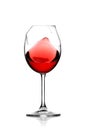 Red wine in broken glass Royalty Free Stock Photo