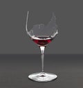 Red wine in broken glass Royalty Free Stock Photo