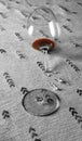 Red wine in broken glass Royalty Free Stock Photo