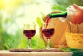 Red wine and cheese Royalty Free Stock Photo