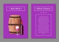 Red Wine Choice Poster Bottle of Alcohol Drink Royalty Free Stock Photo