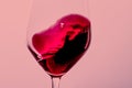 Red wine in crystal glass, alcohol drink and luxury aperitif, oenology and viticulture product