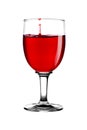 Red wine in glass Royalty Free Stock Photo