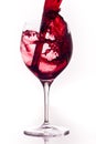 Red wine in a glass