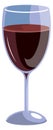 Red wine glass cartoon icon. Alcohol beverage Royalty Free Stock Photo