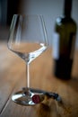 .red wine glass with corkscrew and cork Royalty Free Stock Photo