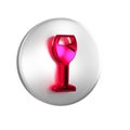 Red Wine glass icon isolated on transparent background. Wineglass icon. Goblet symbol. Glassware sign. Happy Easter