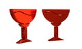 Red Wine glass icon isolated on transparent background. Wineglass sign. Royalty Free Stock Photo