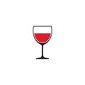 Red wine glass icon Royalty Free Stock Photo