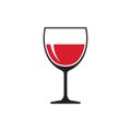 Red wine glass icon Royalty Free Stock Photo