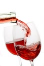 Red wine in a glass isolated on white Royalty Free Stock Photo