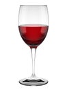 Red wine glass isolated on white Royalty Free Stock Photo