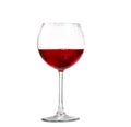 Red wine glass isolated on white Royalty Free Stock Photo