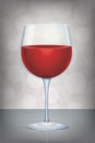 red wine glass with mystic abstract background