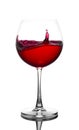 Red wine Glass on White background Royalty Free Stock Photo