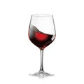 Red wine glass on wight background splash Royalty Free Stock Photo