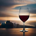 Red wine in glasses - ai generated image Royalty Free Stock Photo