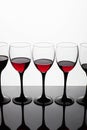 Red wine in glasses. winary still life. Wineglasses Royalty Free Stock Photo