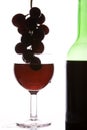 Red Wine With Grapes